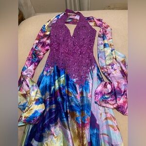 Sexy Y2K Jovani Beaded Corset Halter Prom Dress Sz 2 - GREAT CONDITION!